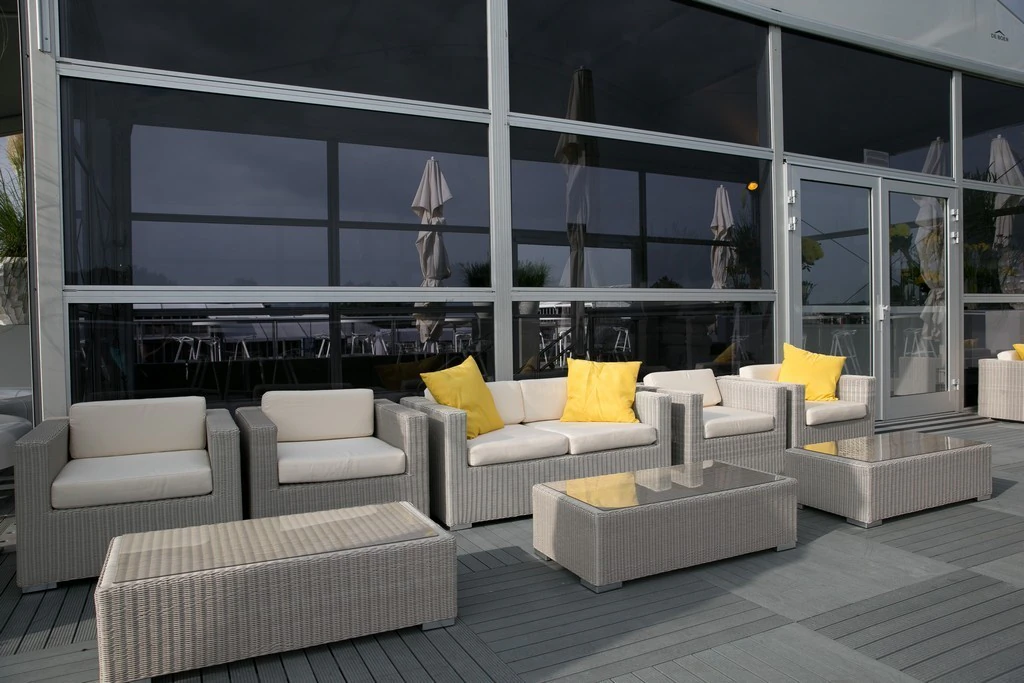 Fotel lounge Granada biało-szara podstawa