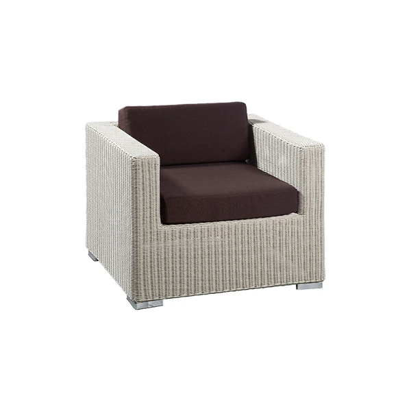 Fotel lounge Granada z biało-szarą podstawą