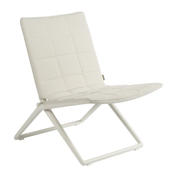 Fotel lounge Traveller składany biały W54*D58*H78 cm SH40 cm