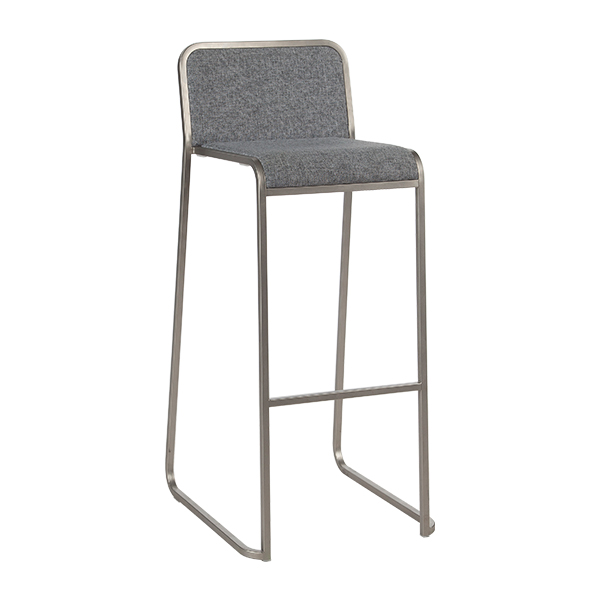 Hoker Cato tapicerowany szary W42*D48*H97 cm SH77 cm