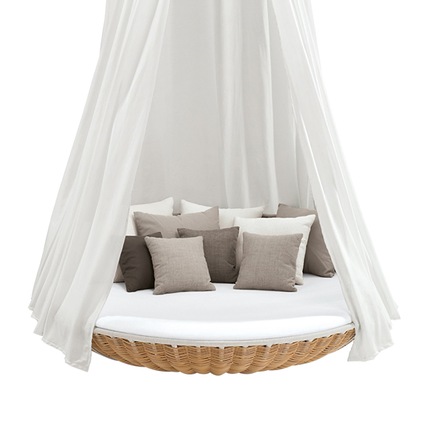 Huśtawka Swingrest z poduszką biała z zestawem daszka i poduszek