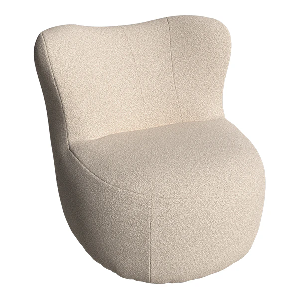 Krzesło Freistil 173 w beżowej tkaninie Deauville bouclé