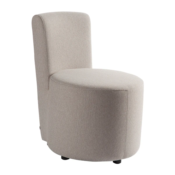 Krzesło Ovo z niskim oparciem szare/kremowe