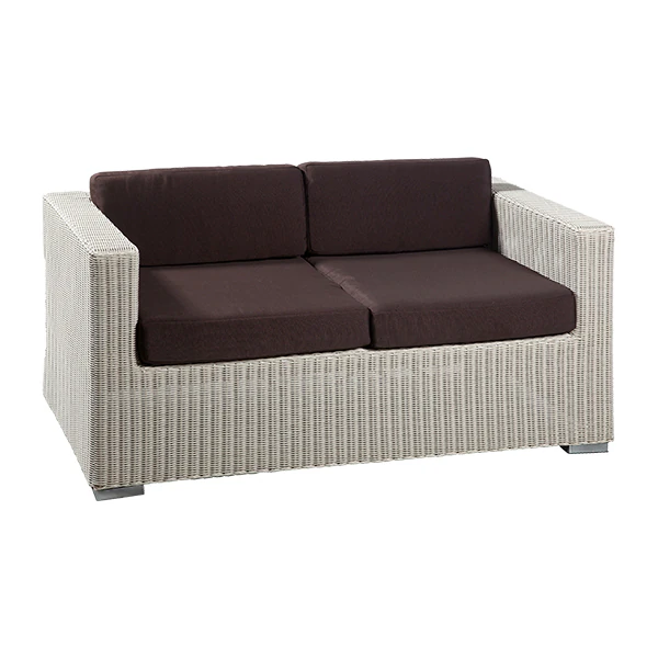 Ławka Granada lounge biała-szara podstawa