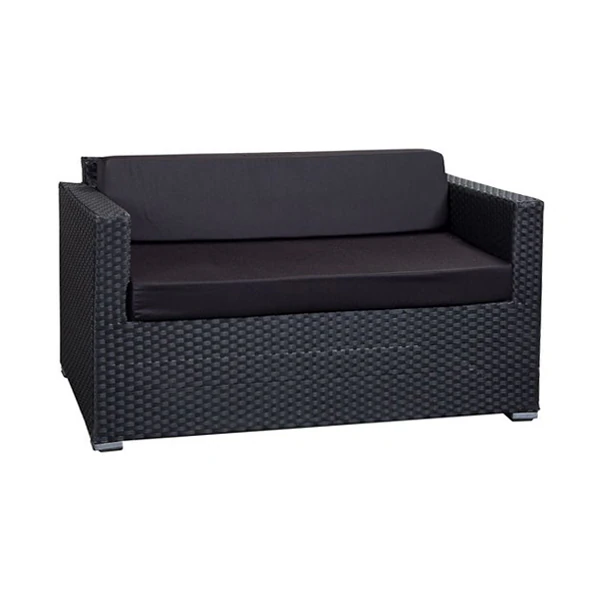 Ławka Jamaica z zestawem poduszek w kolorze czarnym