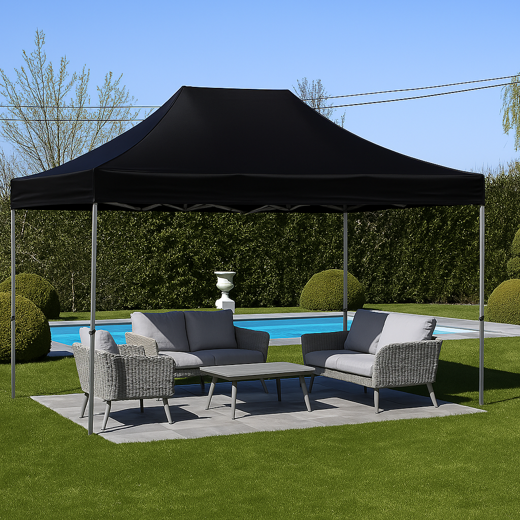 Namiot ekspresowy 3x4,5 czarny