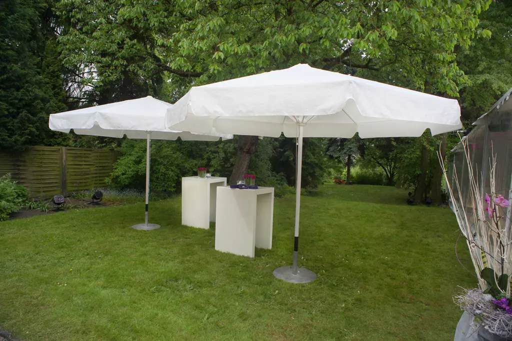 Ogromny parasol słoneczny biały Ø350 cm