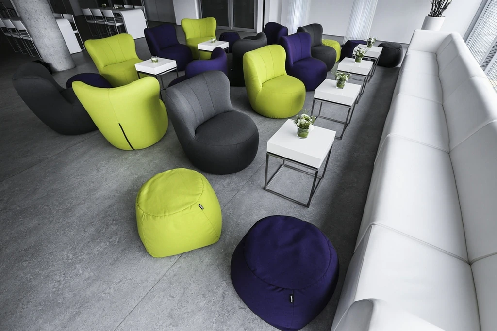 Pufa Freistil 173 w kolorze zielonym Ø50 cm SH37 cm