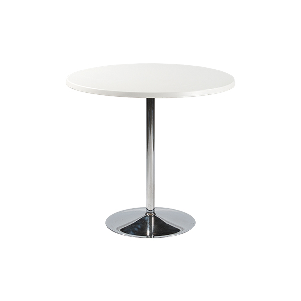 Stół bistro chromowany biały Ø80*H74 cm
