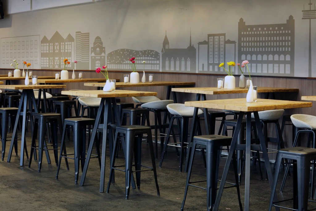 Stół wysoki Bristol Bornholm W80*D80*H110 cm