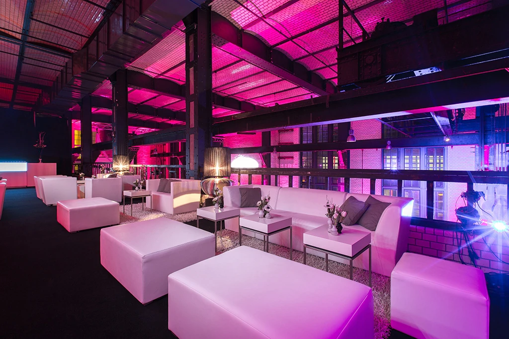 Stołek wypoczynkowy Hollywood biały W70×D70×H41 cm SH41 cm